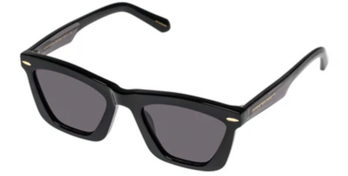 Karen Walker Black Rectangular Sunglasses Karen Walker Asscher Sunglasses Black Acetate Oversize  main image 2