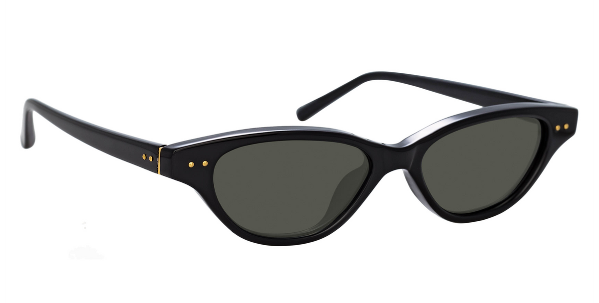 Linda Farrow - Mae A Cat Eye Sunglasses in Black - Women - adult - LF55AC4SUN