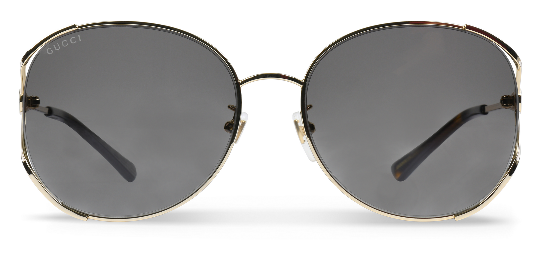 Gucci GG0650SK 002 Round Sunglasses - Gold / Grey Gucci GG0650SK 002 Sunglasses – GlassesNow main image 3